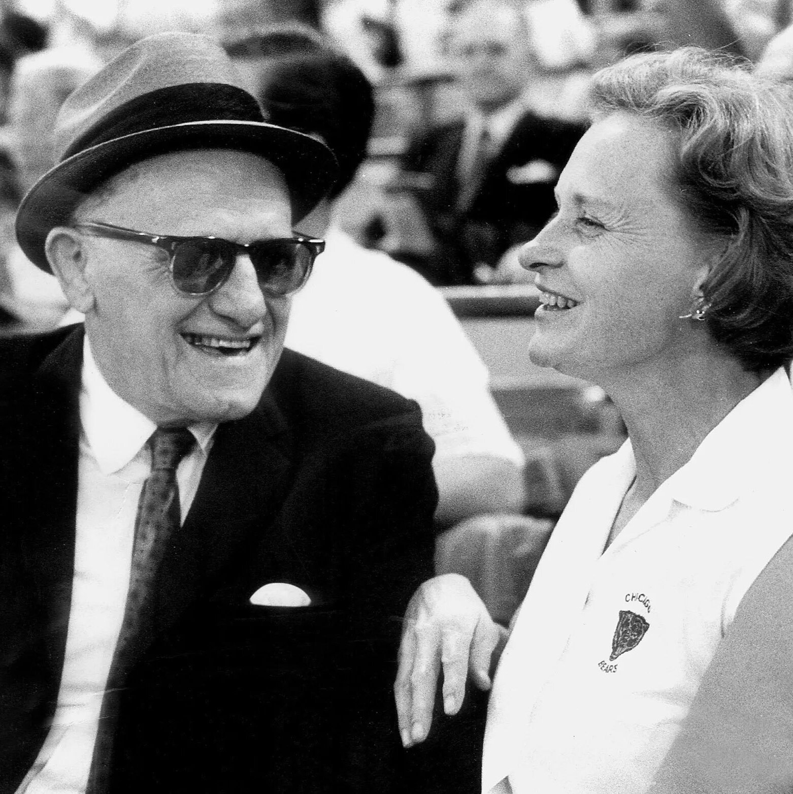 Virginia McCaskey with her father George Halas